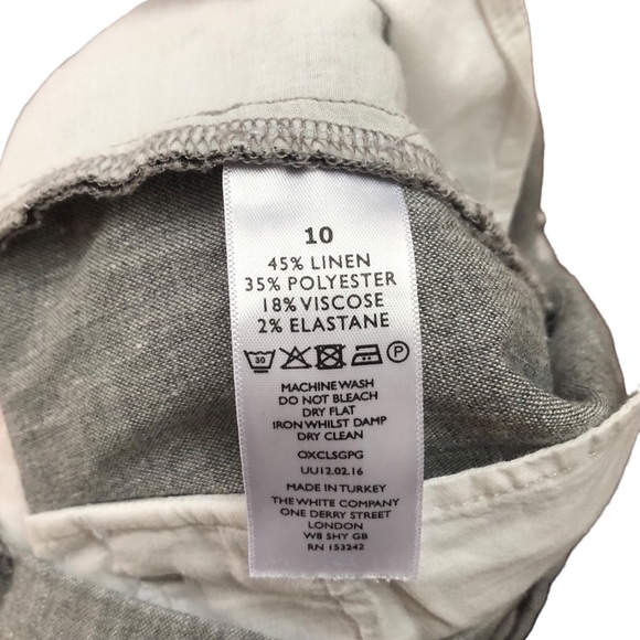 The White Company Linen Blend Grey Trousers Size 6 - Picture 9 of 9